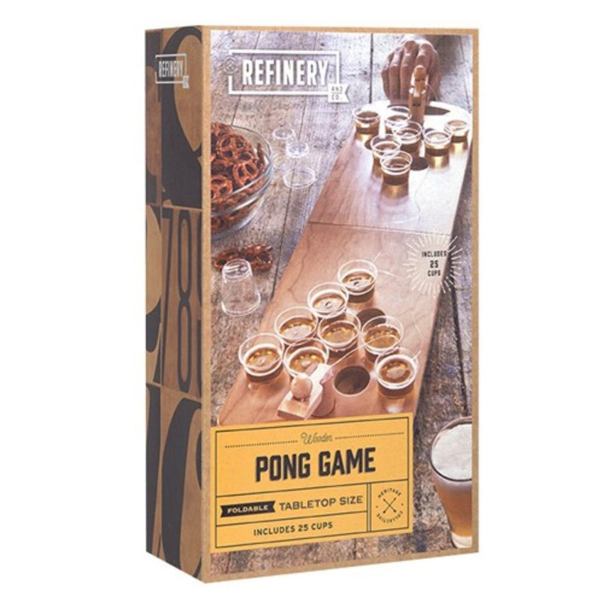 REFINERY & Co Wooden Beer Pong Game