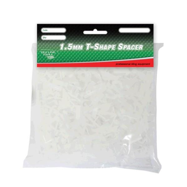 TILELINE Floor and Wall T-Shape Tiling Spacers - 1.5mm