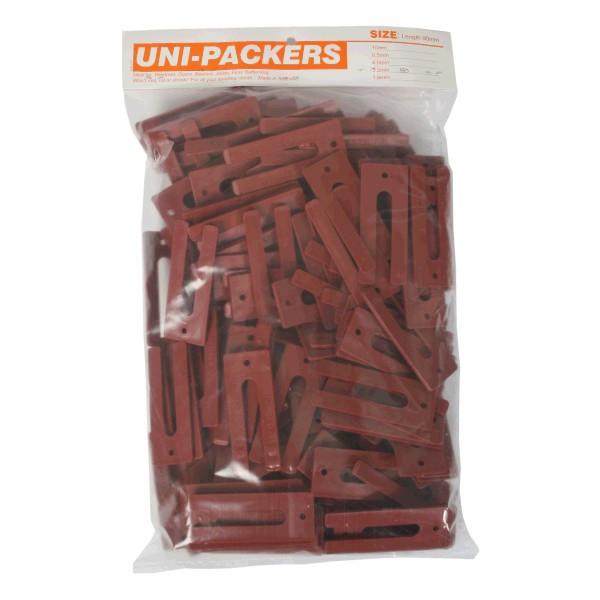 UNI-PACKERS Plastic Construction Packers - 3.2 x 90mm - Red