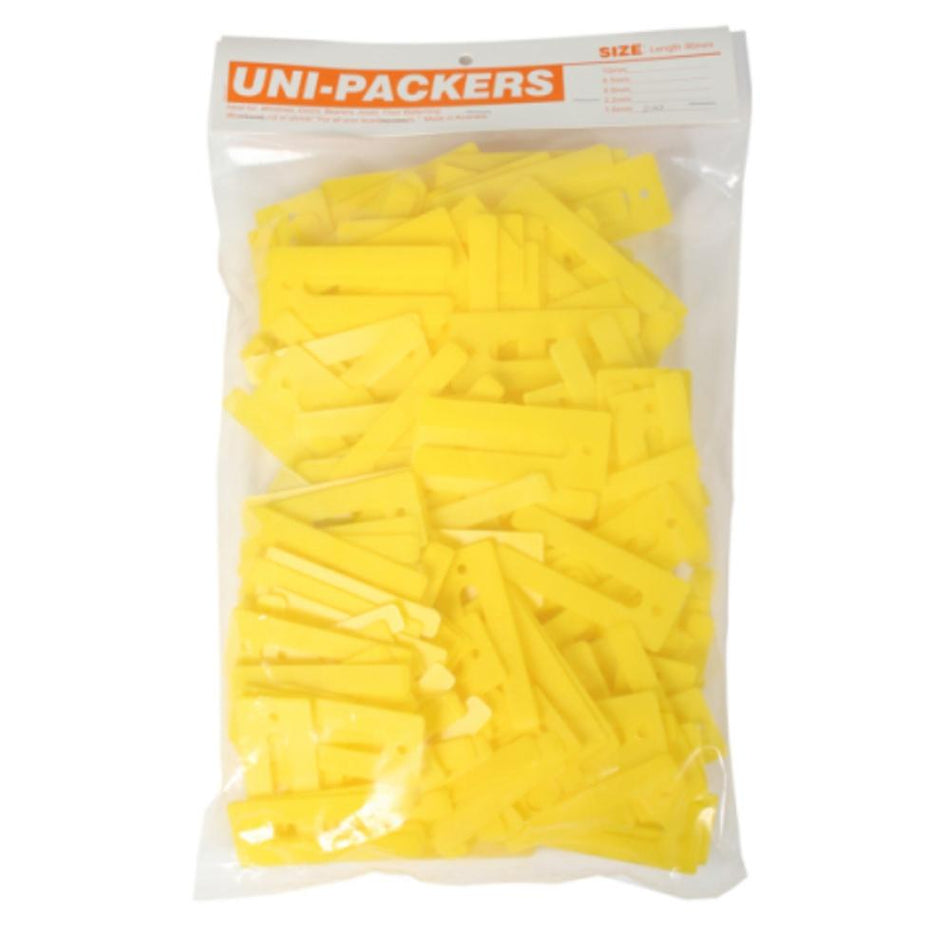 UNI-PACKERS Plastic Construction Packers - Yellow - 1.0 x 90mm