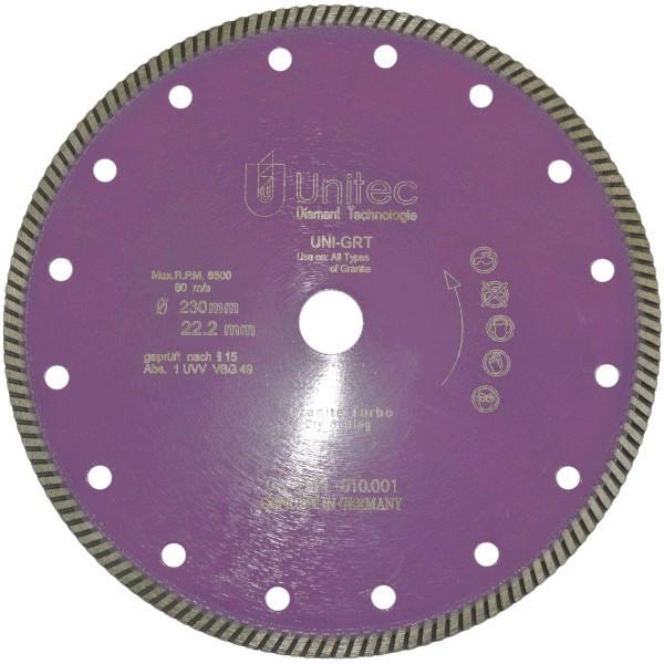 UNITEC Universal Granite Pro Turbo Diamond Blade