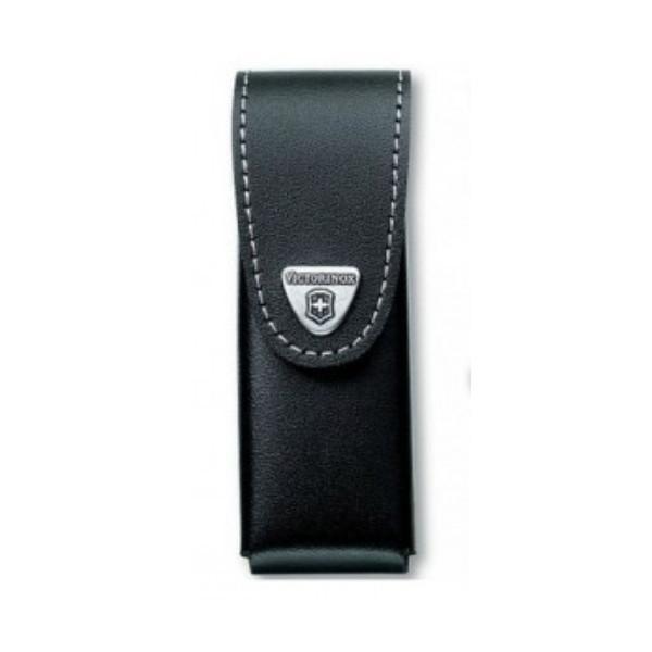 VICTORINOX | Leather Knife Pouch with Rotating Metal Belt Clip - Black