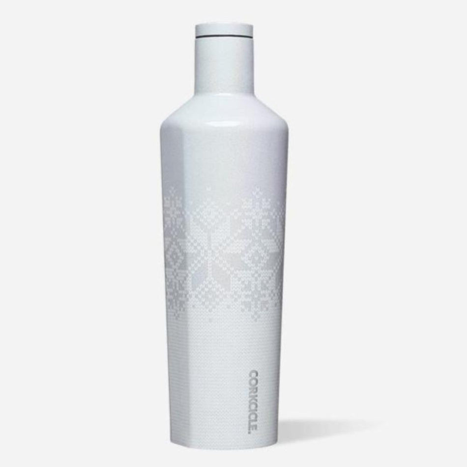 CORKCICLE *Exclusive* Stainless Steel Insulated Canteen 25oz (750ml) - FairIsle White Unicorn Magic **CLEARANCE**