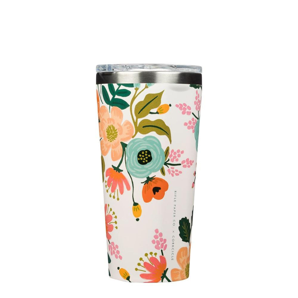 CORKCICLE x RIFLE PAPER CO. Stainless Steel Insulated Tumbler Mug 16oz (475ml) - Cream Lively Floral **CLEARANCE**