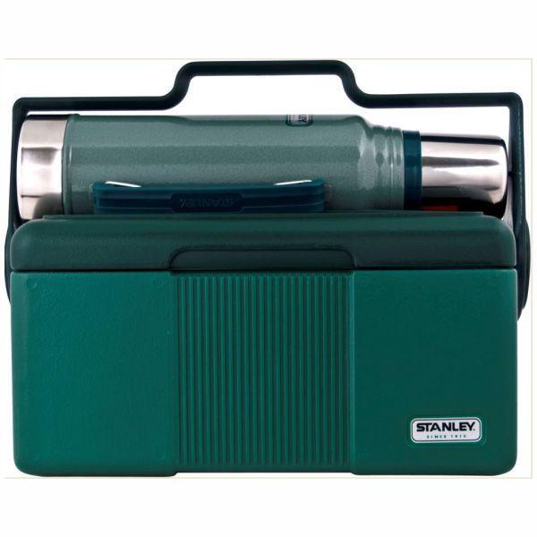 STANLEY CLASSIC COMBO PACK Insulated Vacuum Flask and Cooler - Hammertone Green